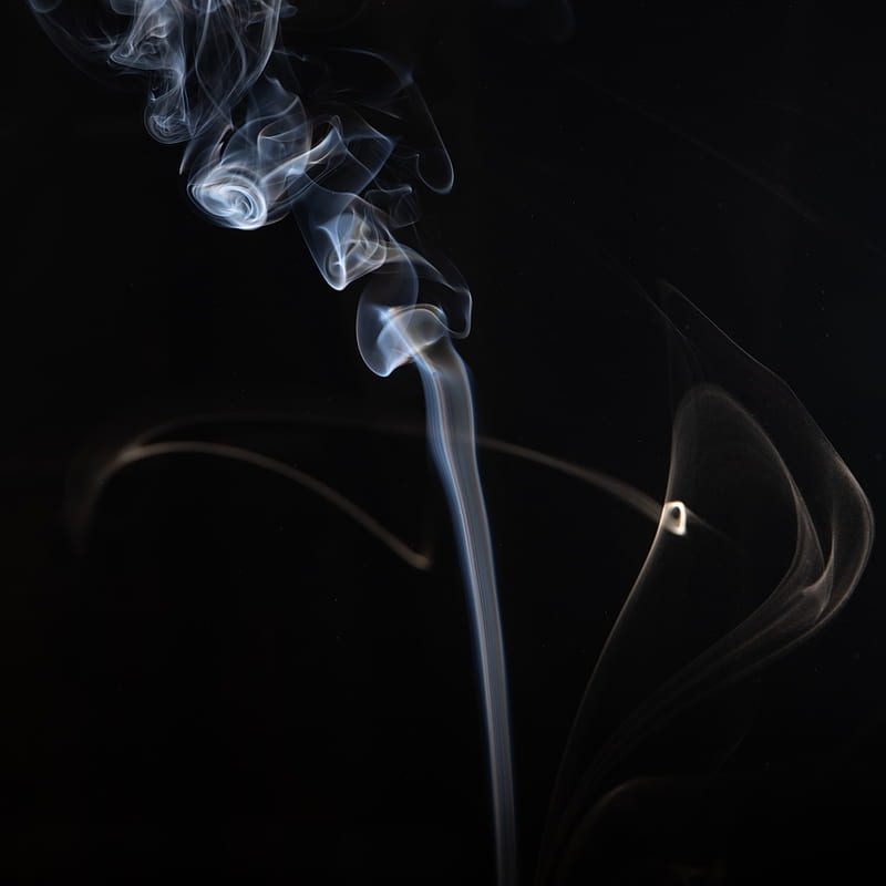 smoke, macro, dark, black, HD phone wallpaper
