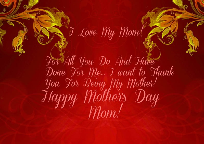 I Want To Thank You, Mothers, Holiday, abstract, Day, HD wallpaper