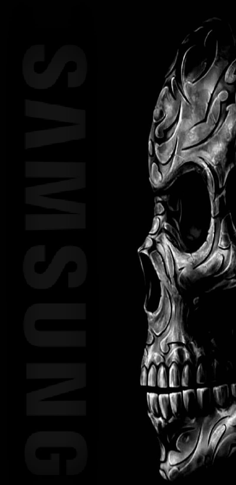 Samsung, skull, black, white, HD phone wallpaper | Peakpx