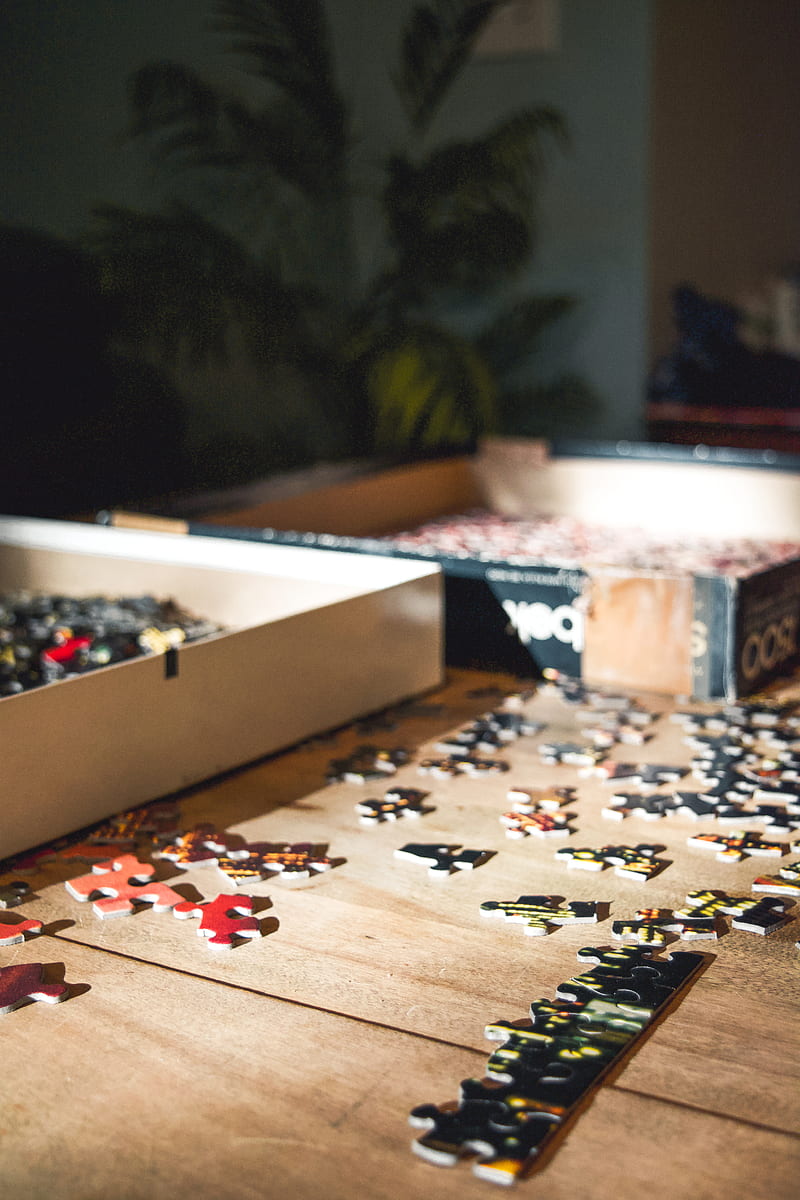 white and brown jigsaw puzzle, HD phone wallpaper