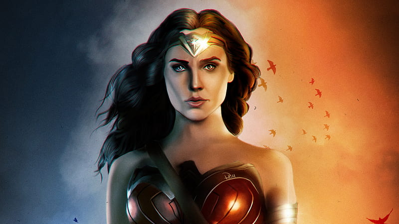Wonder Woman Gal Gadot Fanartwork, wonder-woman, superheroes, artist, artwork, , digital-art, HD wallpaper
