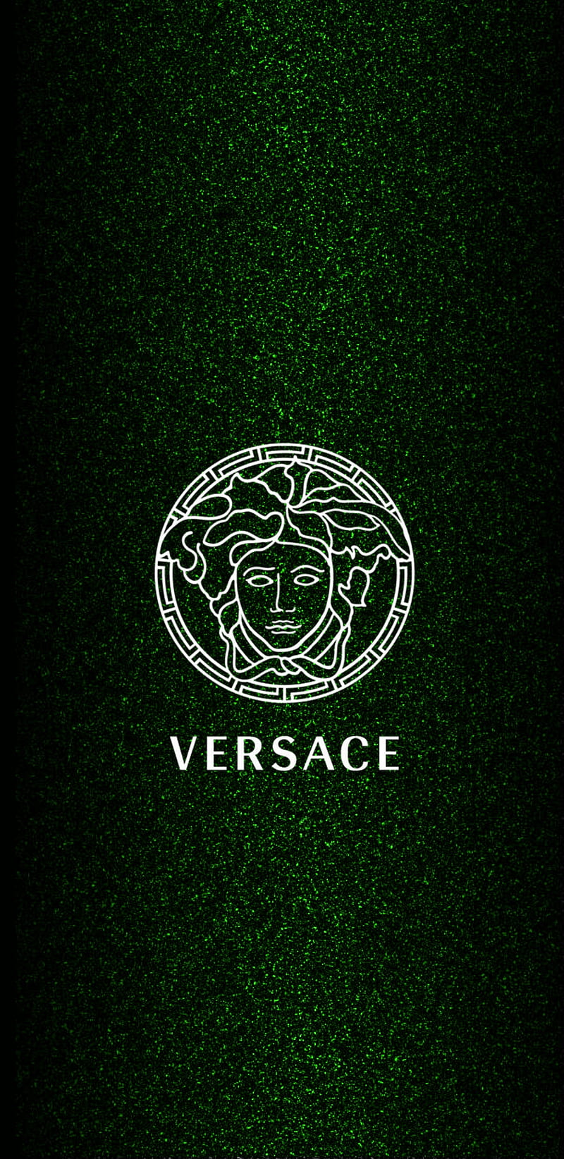 Versace Green, logo, star, styles, texture, HD phone wallpaper