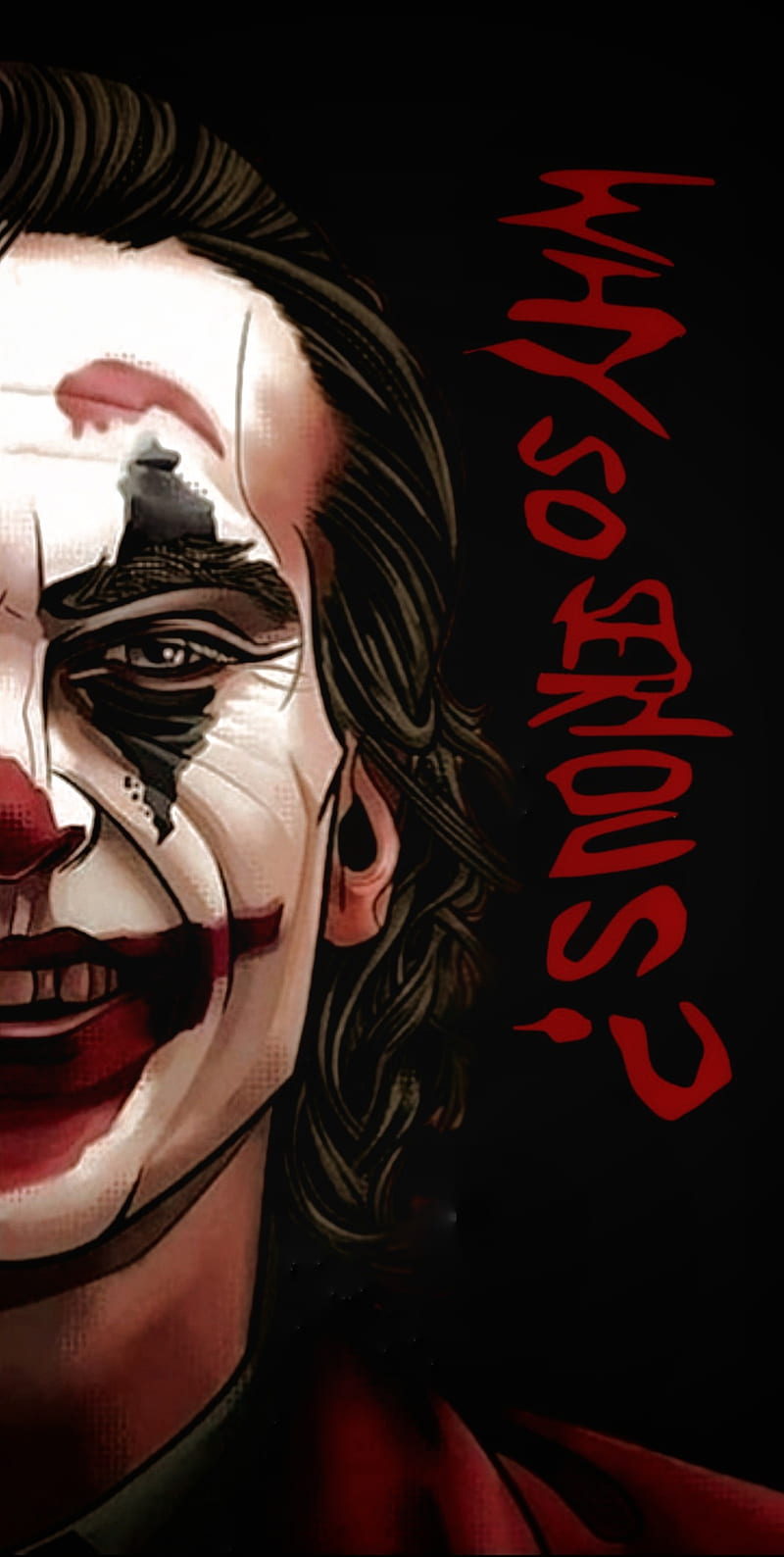 Joker 3, batman, black, lockscreen, red, serious, so why, HD phone wallpaper  | Peakpx