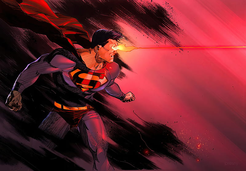 Superman Eye Laser, superman, superheroes, artist, artwork, digital-art, HD wallpaper