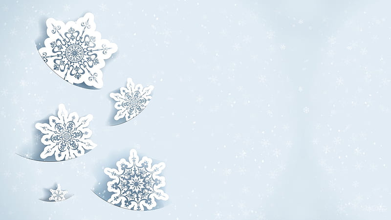 Snowflakes in Drift, 3D, snow, snow flakes, Firefox Persona theme, winter, HD wallpaper