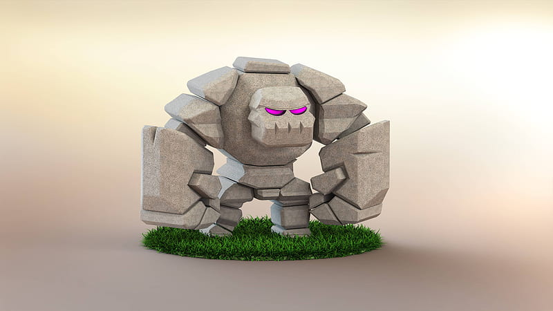 Clash Of Clans Golem 3d, clash-of-clans, supercell, games, HD wallpaper