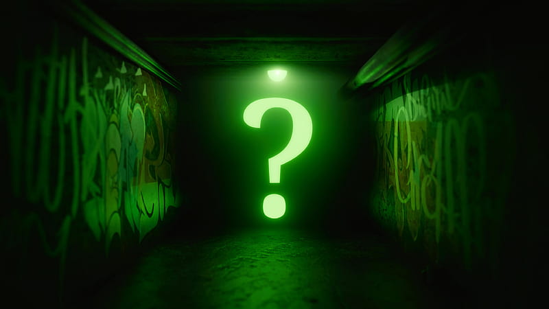 question, sign, question mark, neon, glow, dark, HD wallpaper