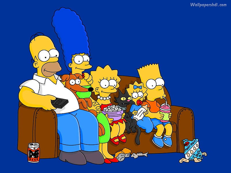The Simpsons too, funny, cartoon, people, HD wallpaper