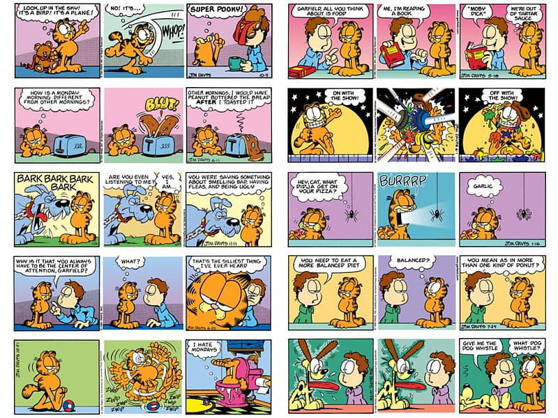 Garfield, comic, cat, HD wallpaper
