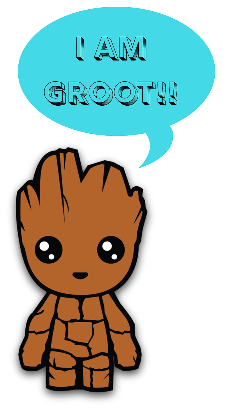 I am Groot, baby, marvel, guardians of the galaxy, HD phone wallpaper