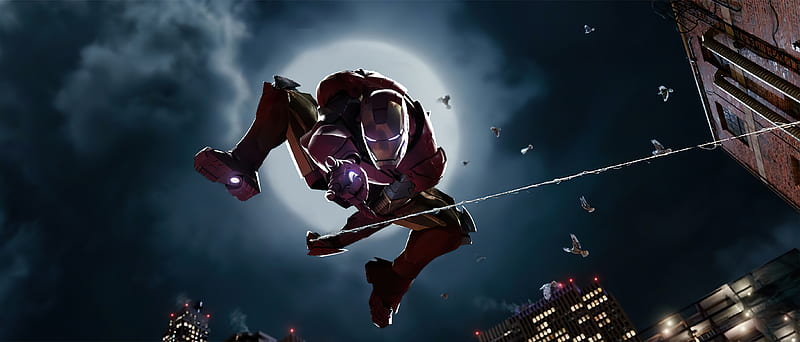 Iron Spider , iron-man, superheroes, artwork, artstation, HD wallpaper