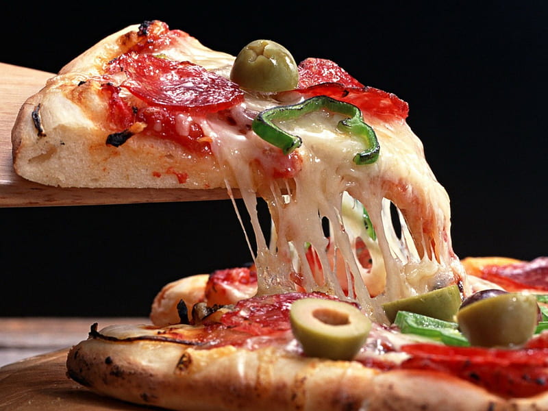 delicious pizza, pizza, delicious, HD wallpaper