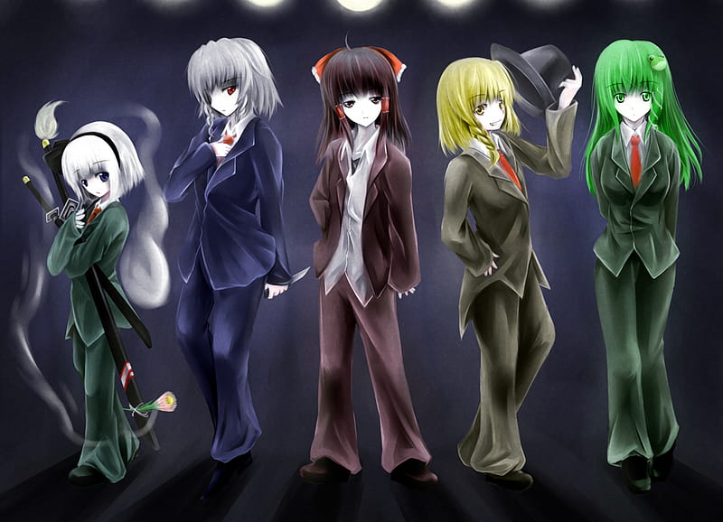 1920x1080px 1080p Free Download Touhou Girls In Suits Suit