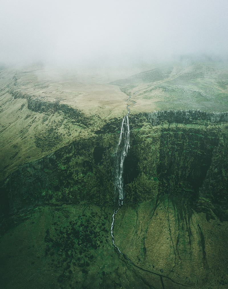 Iceland, waterfall, nature, HD phone wallpaper