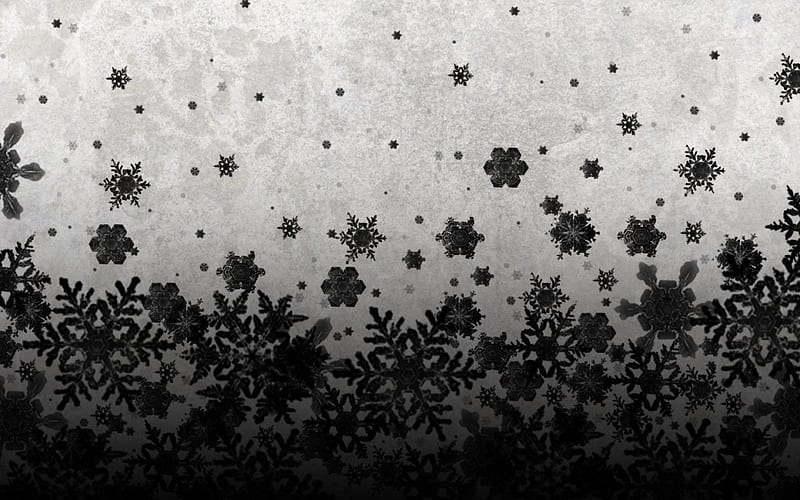 Dark snowflakes, background, abstract, winter, textures, snowflake, snow, snow crystals, HD wallpaper