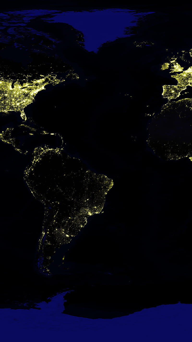 Earth at night, earth, light, night, world, HD phone wallpaper