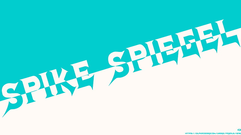 Spike Spiegel Word In White And Turquoise Background Cowboy Bebop, HD wallpaper