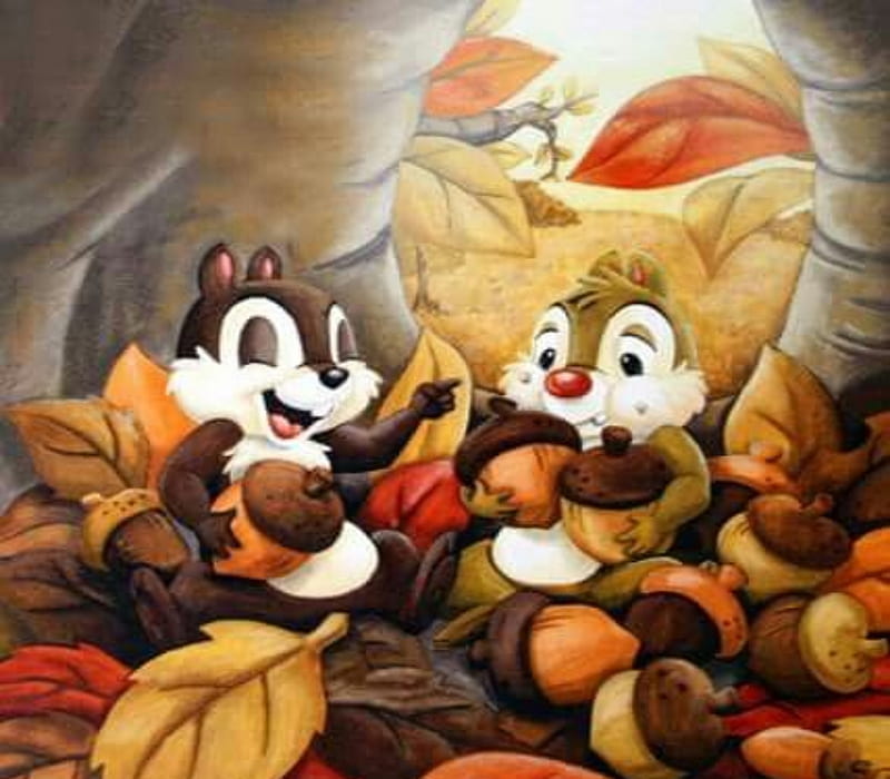 Chip And Dale Lot Of Nuts, Entertainment, Chip, Nuts, Dale, Chipmunk, HD wallpaper