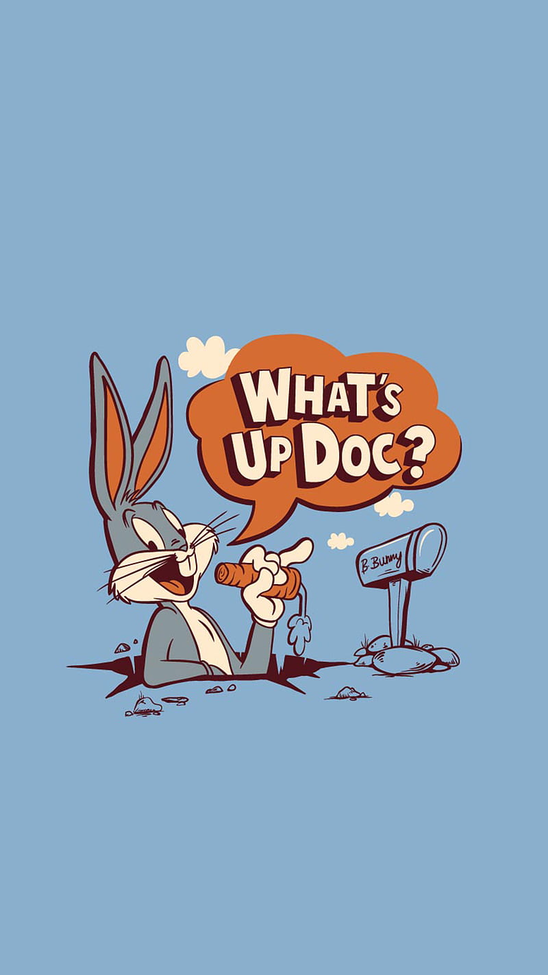 Bugs Bunny2, blue, conejo, HD phone wallpaper