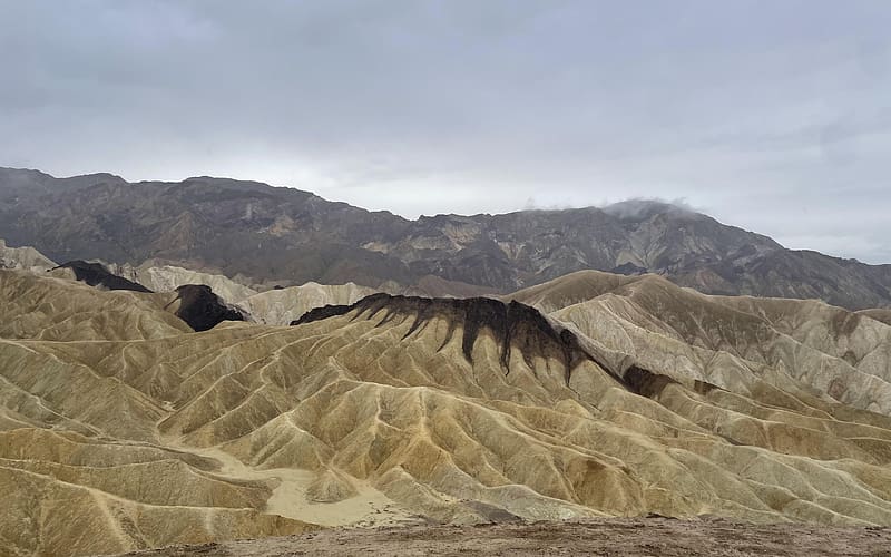 Zabriskie Point, Death Valley, Nevada, usa, landscape, hills, formations, rocks, HD wallpaper