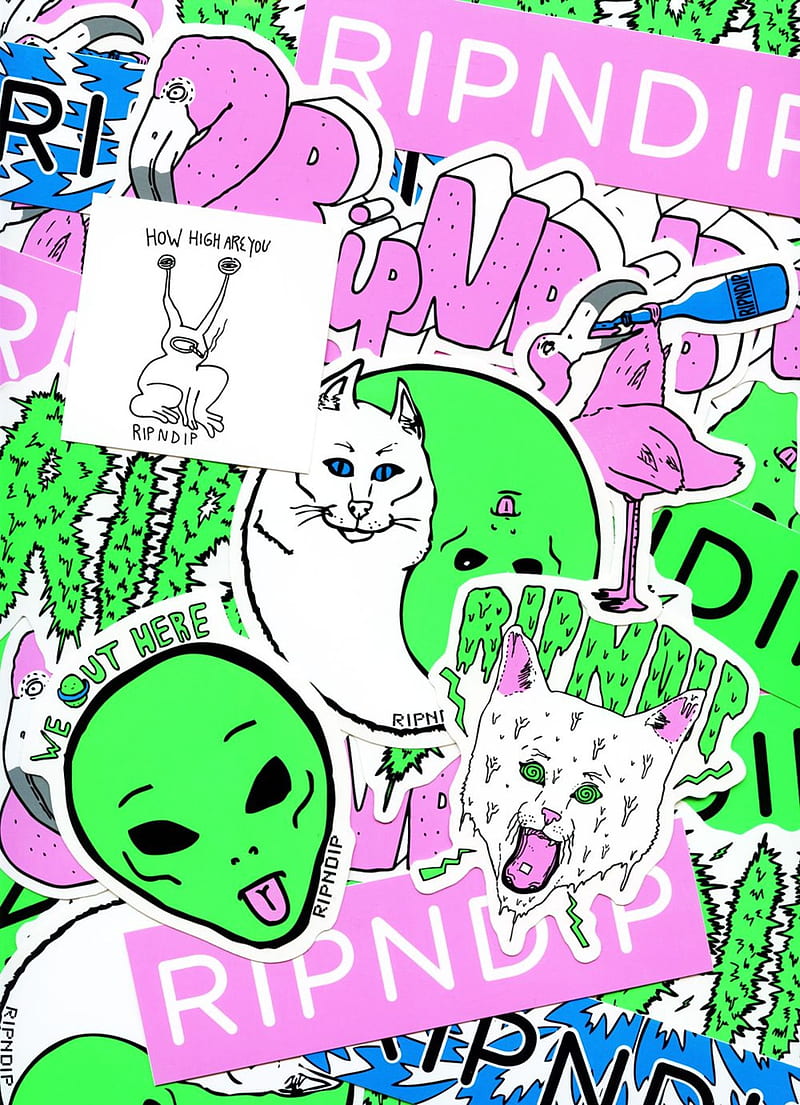 Rip-n-Dip, art, cats, funny, HD phone wallpaper