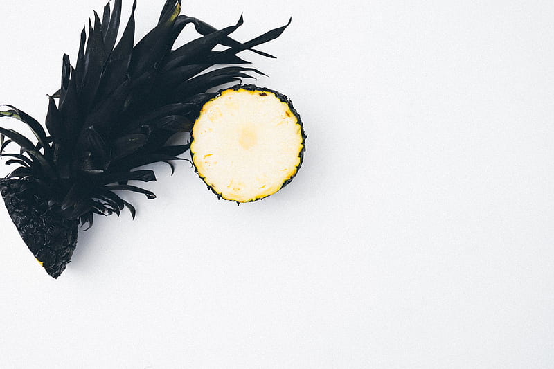 selective color of slice pineapple, HD wallpaper
