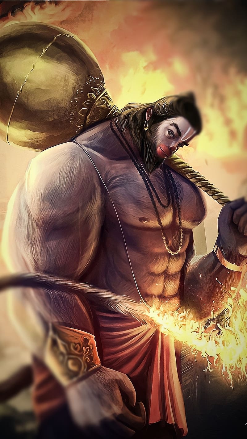 Lord Hanuman Painting Work, lord hanuman, painting work, art work ...