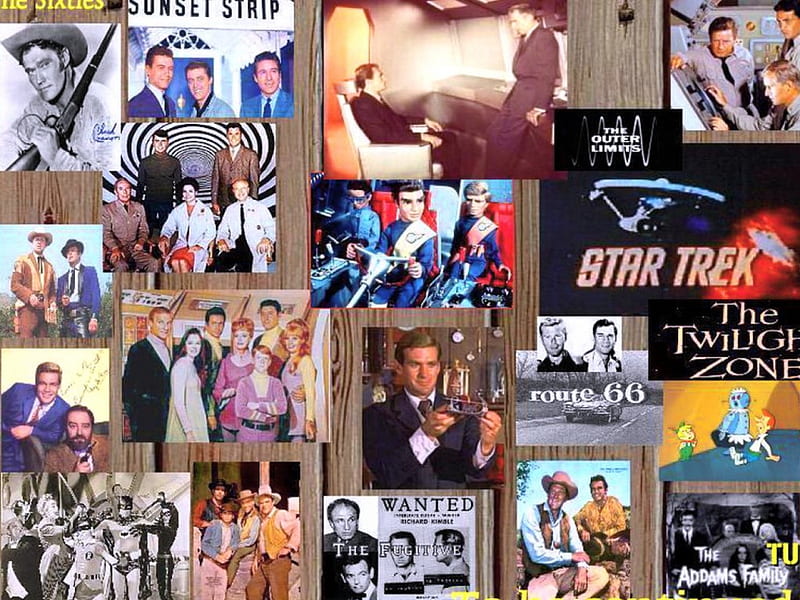 The 60's, memories, stars, sixties, collage, television shows, HD wallpaper