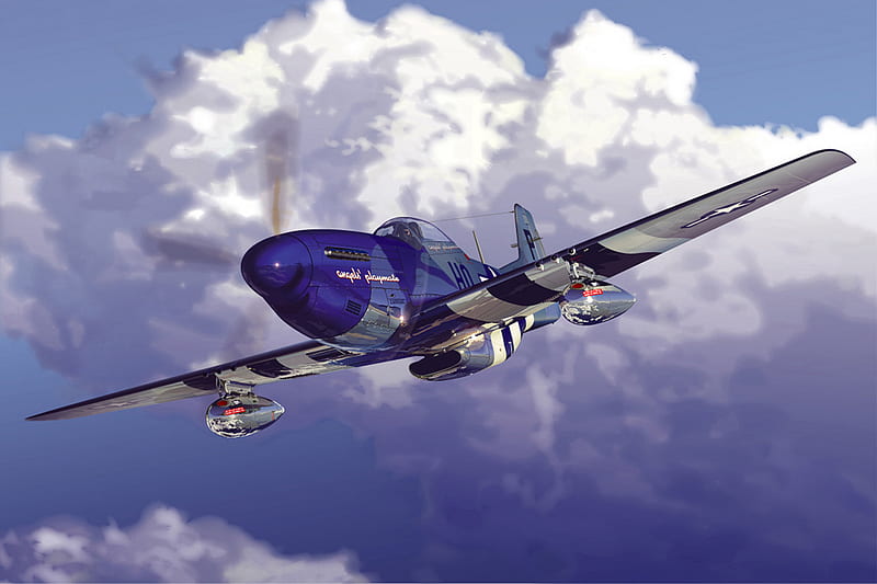 Angel's Playmate in Flight, civilian use, aircraft, restored, era, www2, military, HD wallpaper