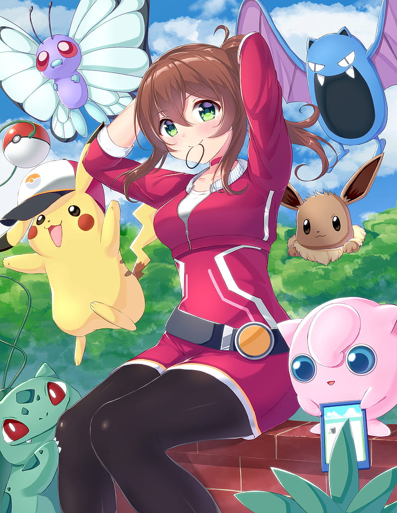 HD wallpaper: anime, anime girls, Pokémon, Dawn (Pokemon), long