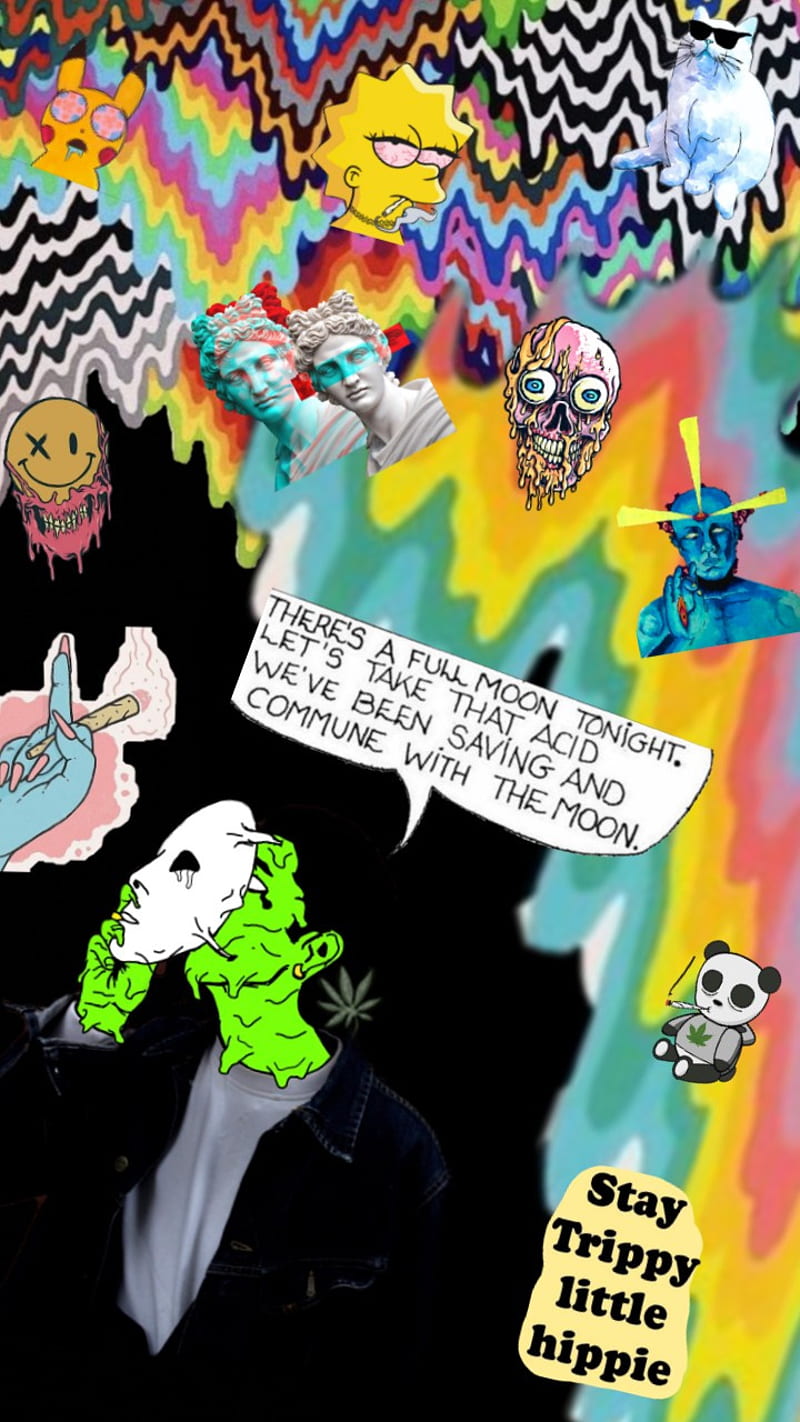 Acid trip, cool, dope, led, neon, scary, trippy, HD phone wallpaper | Peakpx