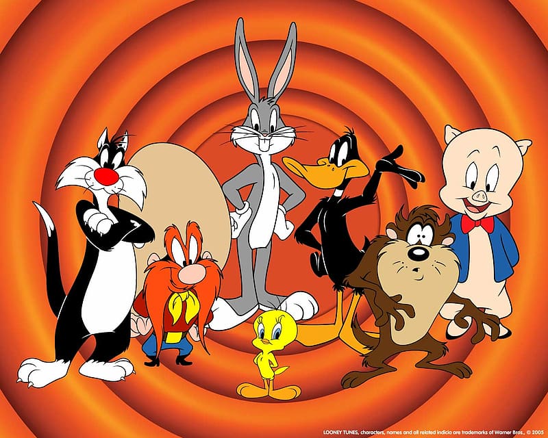Tv Show, Bugs Bunny, Looney Tunes, Tweety, Daffy Duck, Tasmanian Devil (Looney Tunes), Sylvester (Looney Tunes), Yosemite Sam, HD wallpaper