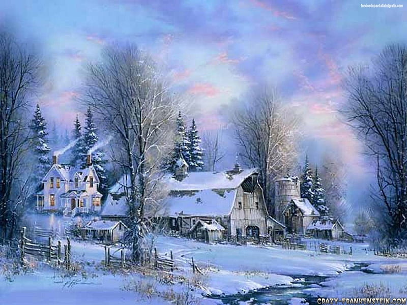 Cute Winter Homes Cozy Wallpapers - Winter Time Wallpapers HD