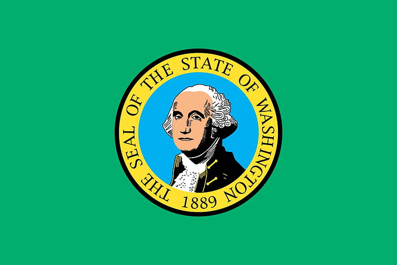 WASHINGTON STATE FLAG, flags, green, symbol, washington, state, american, HD wallpaper