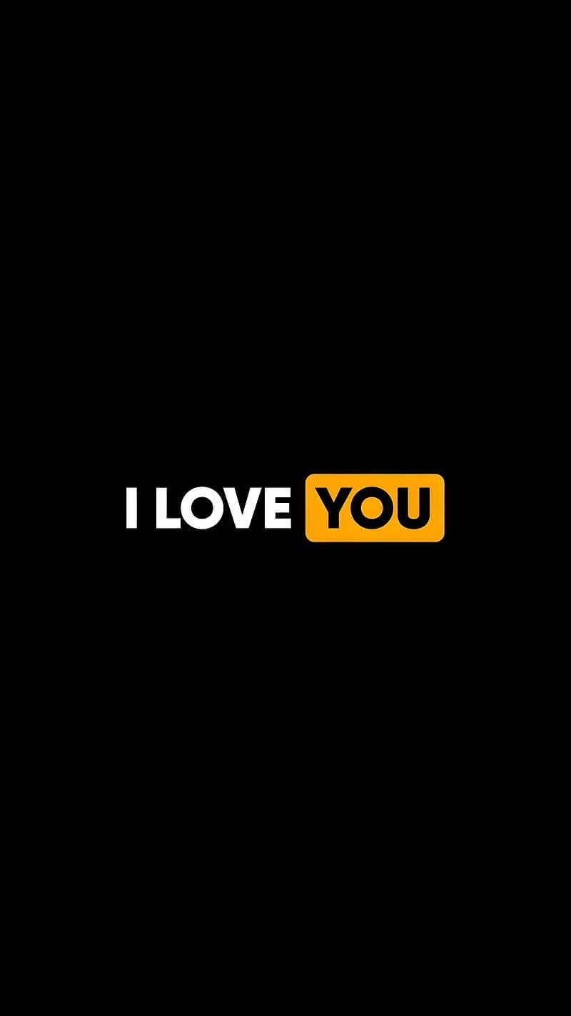 I Love You Wala, White And Yellow, black background, HD phone wallpaper