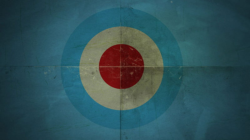 Blue Target Board With Yellow And Red Circles Target, HD wallpaper