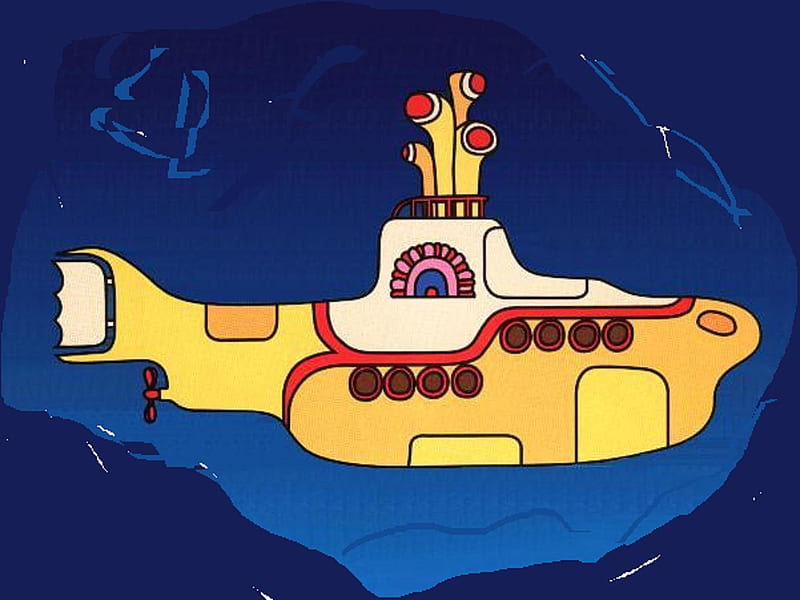 The Beatles - Yellow Submarine, the beatles, submarine, yellow submarine, cartoon, HD wallpaper