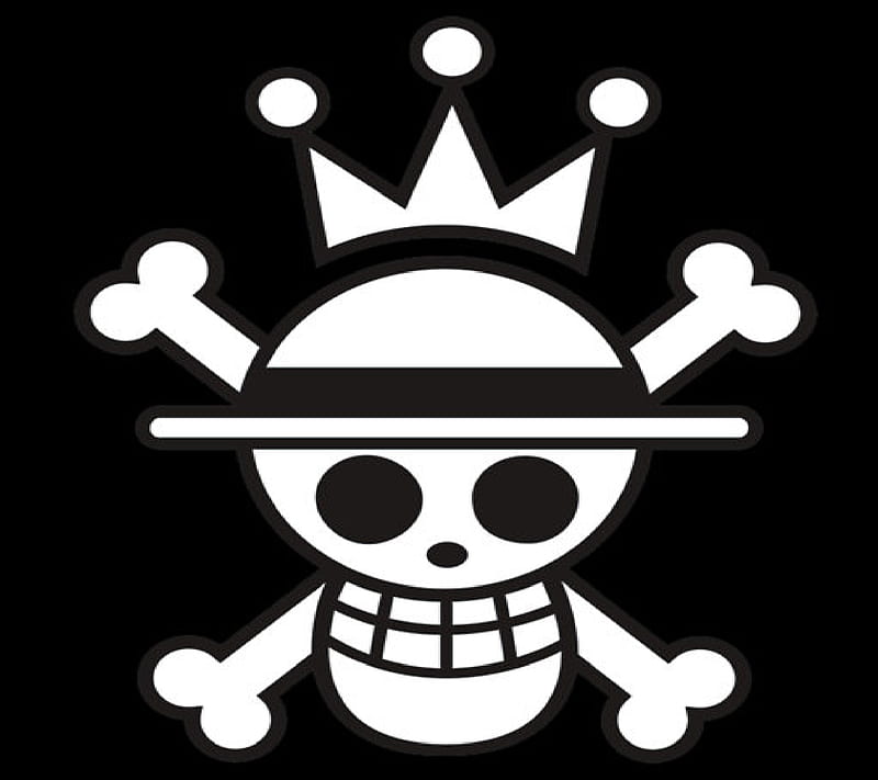 Pirate King Luffy, anime, jolly roger, one piece, HD wallpaper