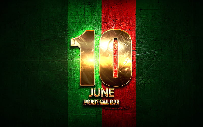 Portugal Day, Camoes, June 10, golden signs, Portuguese national holidays, Day of Portugal, Portugal Public Holidays, Liberation Day, Portugal, Europe, HD wallpaper