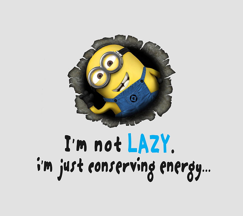 Lazy, boy, cool, funny, girl, heart, love, minion, quote, sad, saying, HD wallpaper