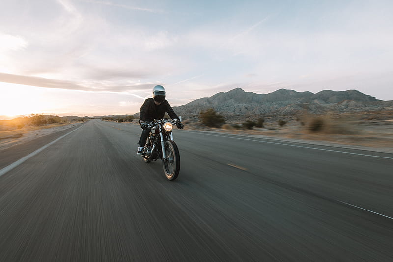 honda, motorcycle, bike, motorcyclist, speed, road, HD wallpaper
