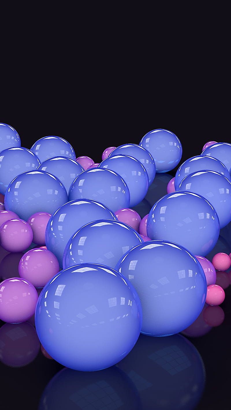crystal balls, blue, round, HD phone wallpaper