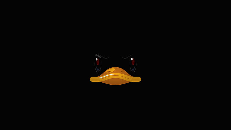 Duck Minimal , duck, minimalism, minimalist, artist, artwork, digital-art, dark, black, HD wallpaper