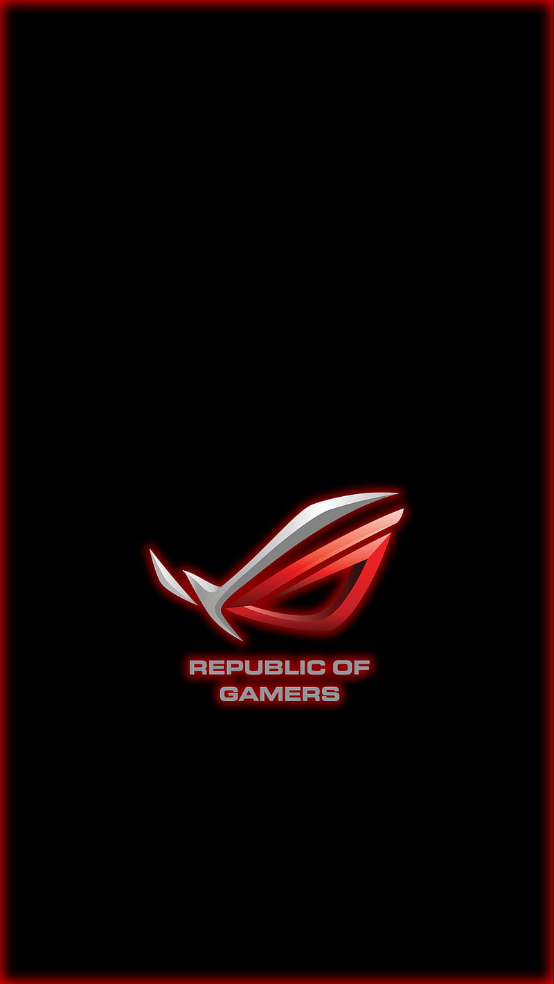 asus rog, black, gaming, red, technology, HD phone wallpaper