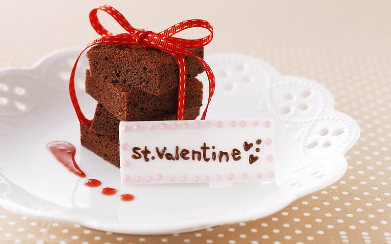 st valentine cake-Happy Valentines Day theme, HD wallpaper