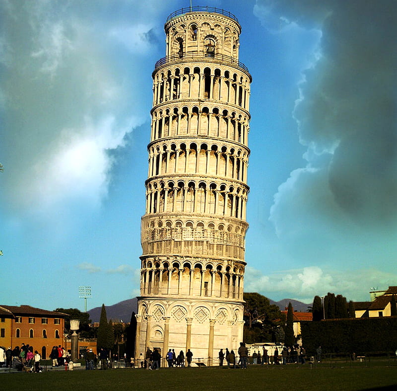 Splendor of our world-26, amazing, cloud, pisa tower, italy, HD wallpaper