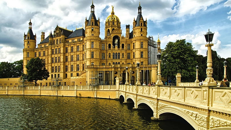 Schwerin Palace in Germany, architecture, palaces, germany, schwerin palace, HD wallpaper