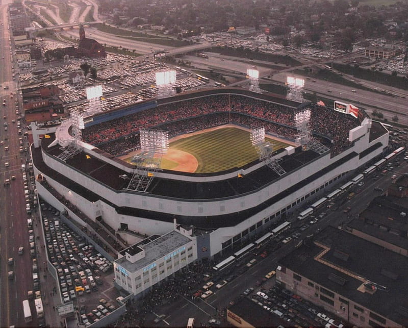 Old Tigers stadium, Detroit, MI, city, stadium, baseball, field, HD wallpaper