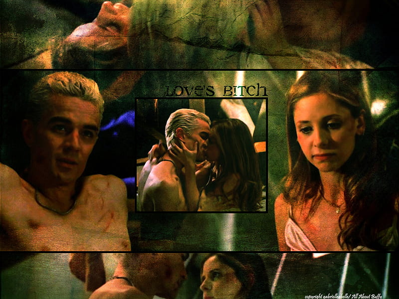 Buffy and Spike, vampire, buffy, spike, HD wallpaper