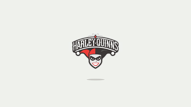 Harley Quinn Minimal Logo , harley-quinn, superheroes, minimalism, minimalist, behance, HD wallpaper